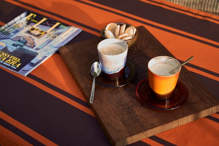 70's glassware kaffefat Ø 10,6 cm 4-pakning, Amber brown HKliving