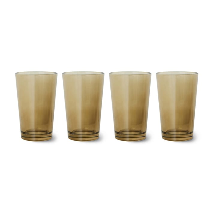 70's glassware teglass 20 cl 4-pakning, Mud brown HKliving