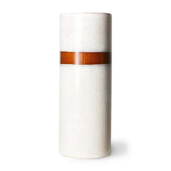70's keramikk Vase L Ø9,5x25 cm, Snow (hvit) HKliving