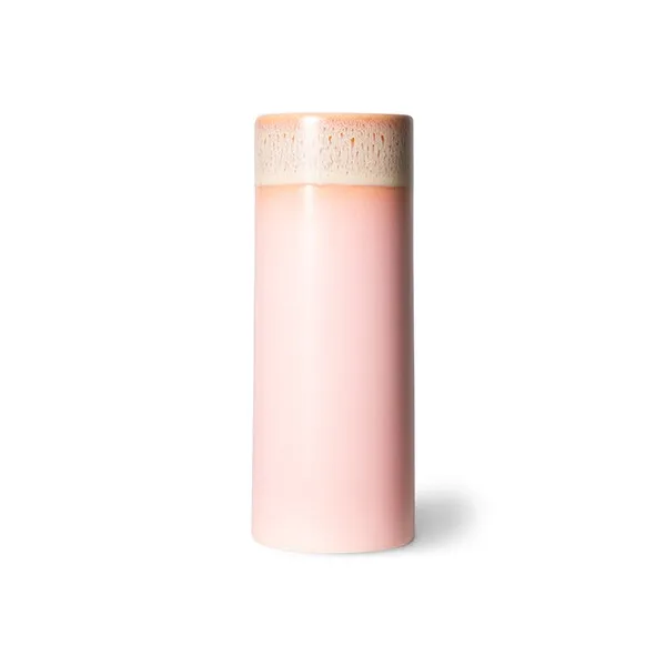 70's keramikk Vase XS Ø7,5x19 cm, Rosa HKliving