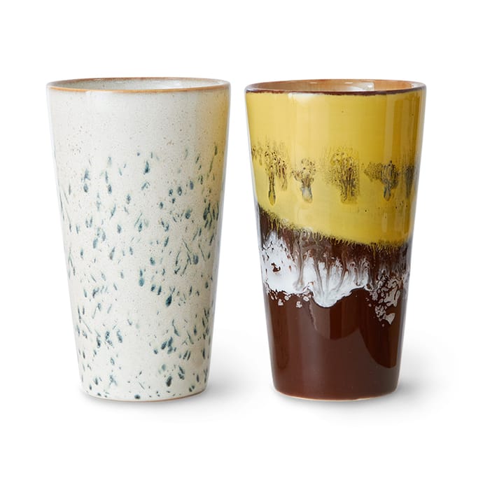 70's lattekrus 28 cl 2-pakning - Brine - HKliving