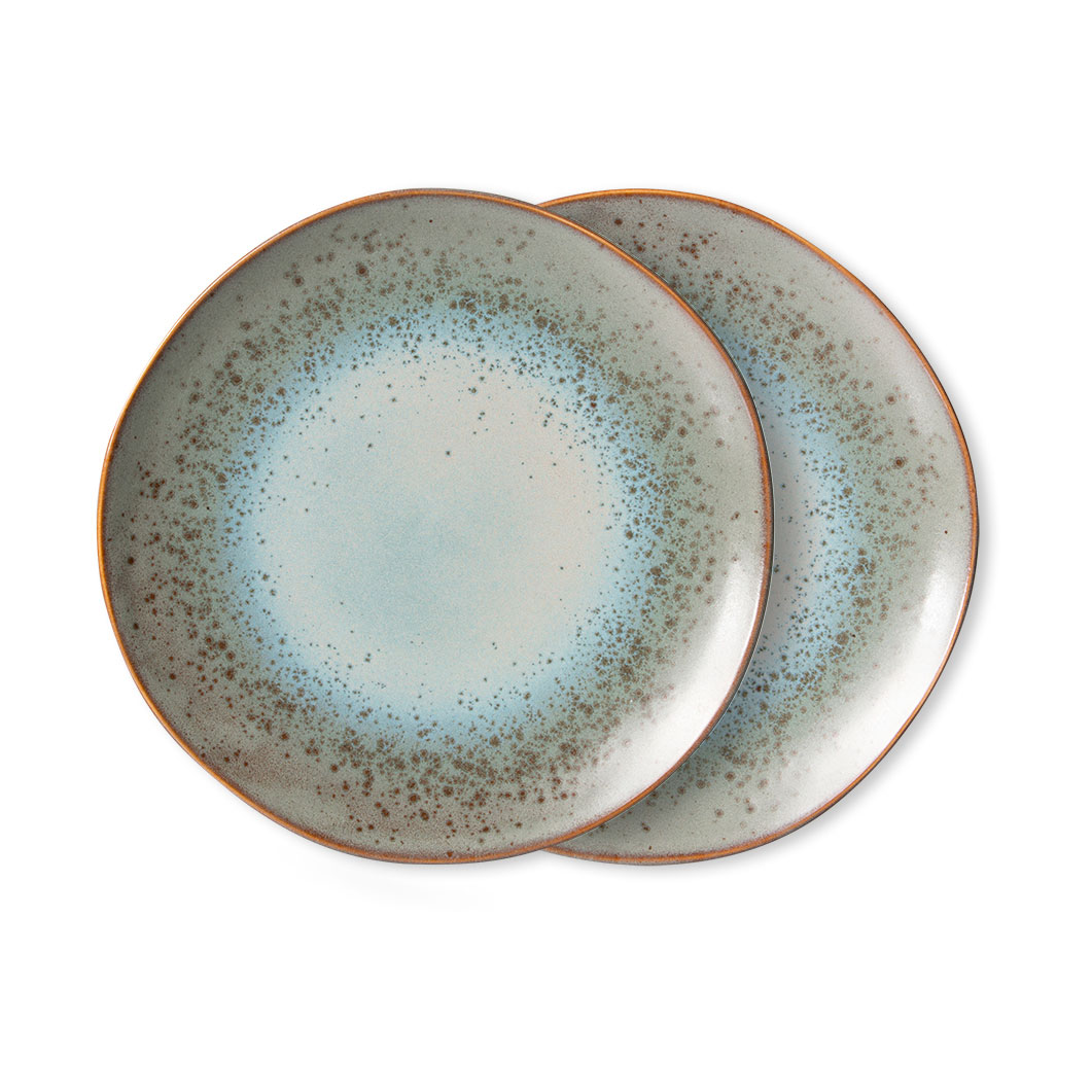 HKliving 70's middagstallerken Ø26 cm 2-pk Mineral