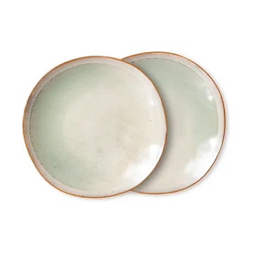 70's tallerken 22 cm 2-pakning - Mist - HKliving