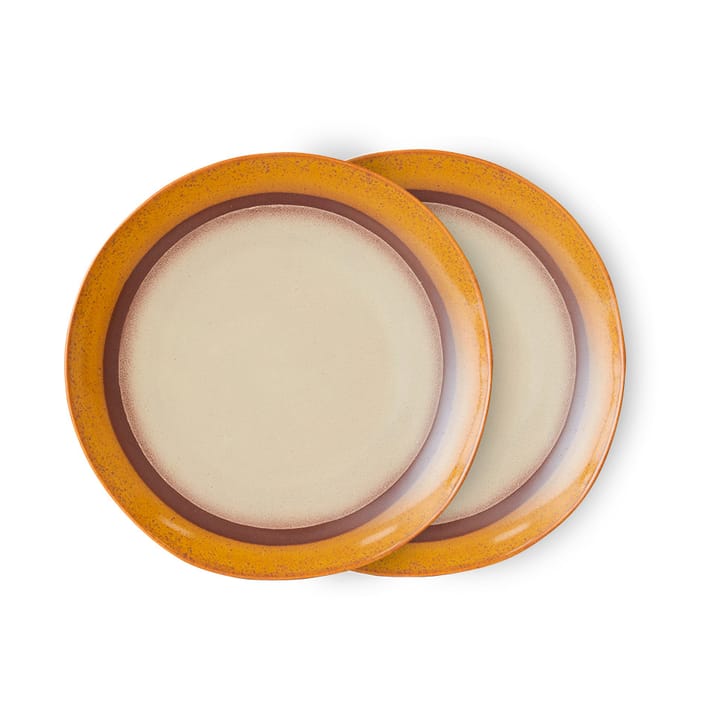 70's tallerken Ø27,5 cm 2-pakning - Coconut - HKliving