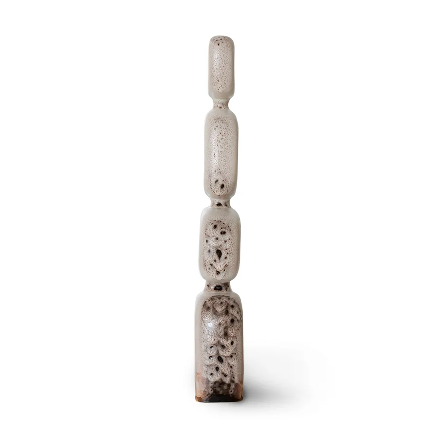 Ceramic sculpture 57 cm, Reactive brown HKliving