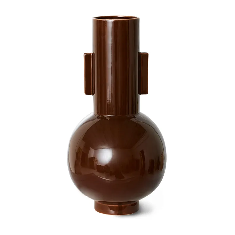 Ceramic vase large 42,5, Espresso HKliving