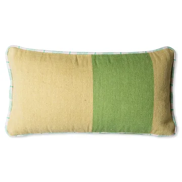 Håndvevd pute 38x74 cm ull - Grønn - HKliving