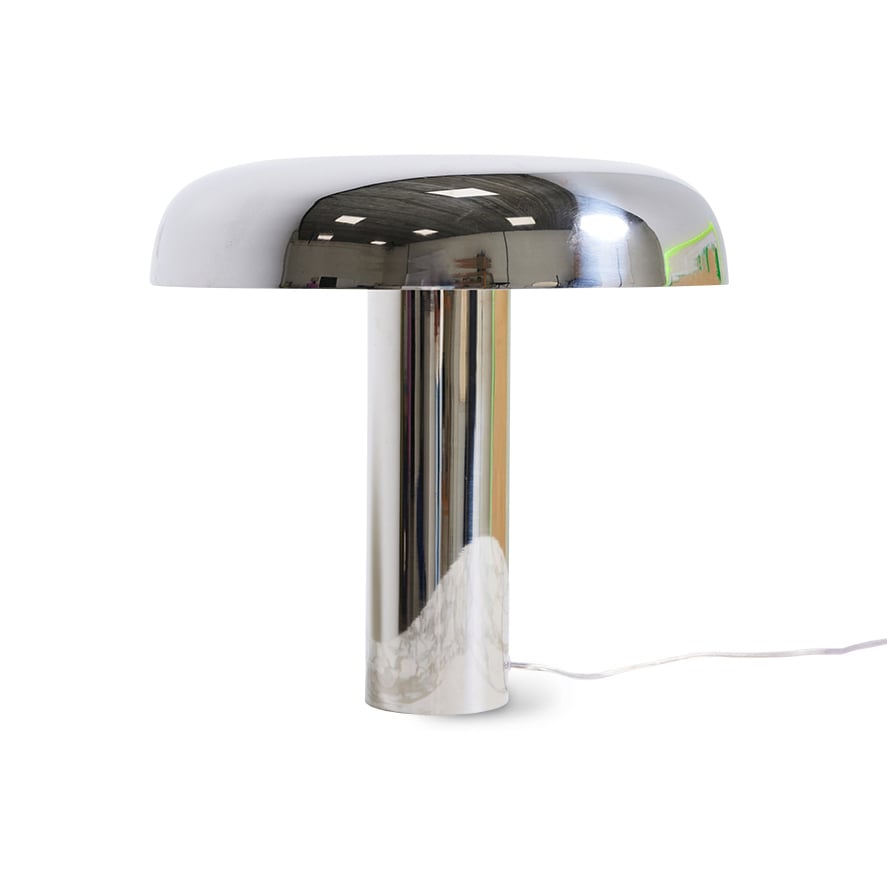 HKliving HK Living mushroom bordlampe Chrome