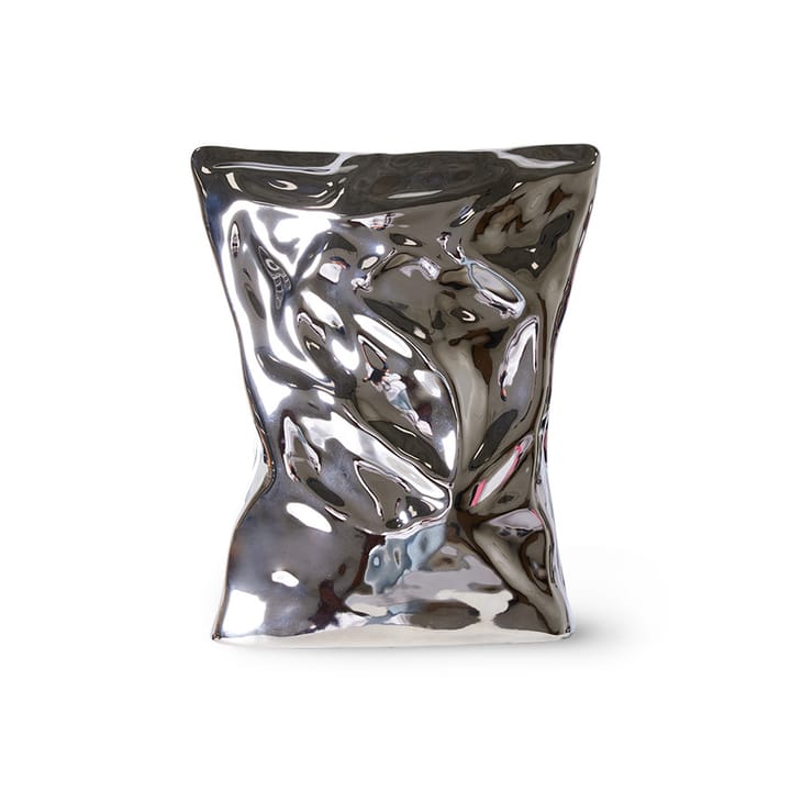HK Objects Vase "Bag of Crisps" 26x9 cm - Krom - HKliving