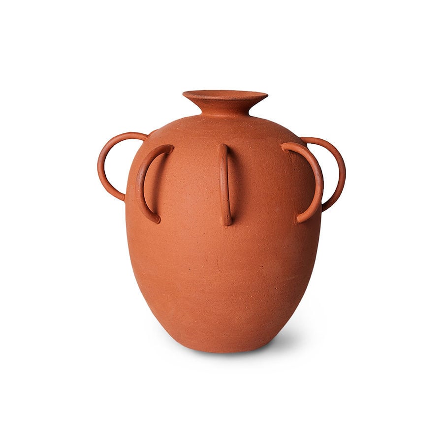 HKliving HK Objects Vase med Håndtak Terracotta