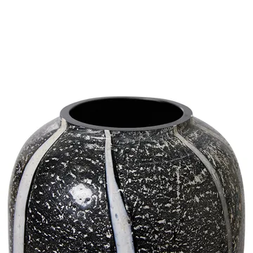 HKliving glassvase monochrome Ø 17 cm - Black-white - HKliving