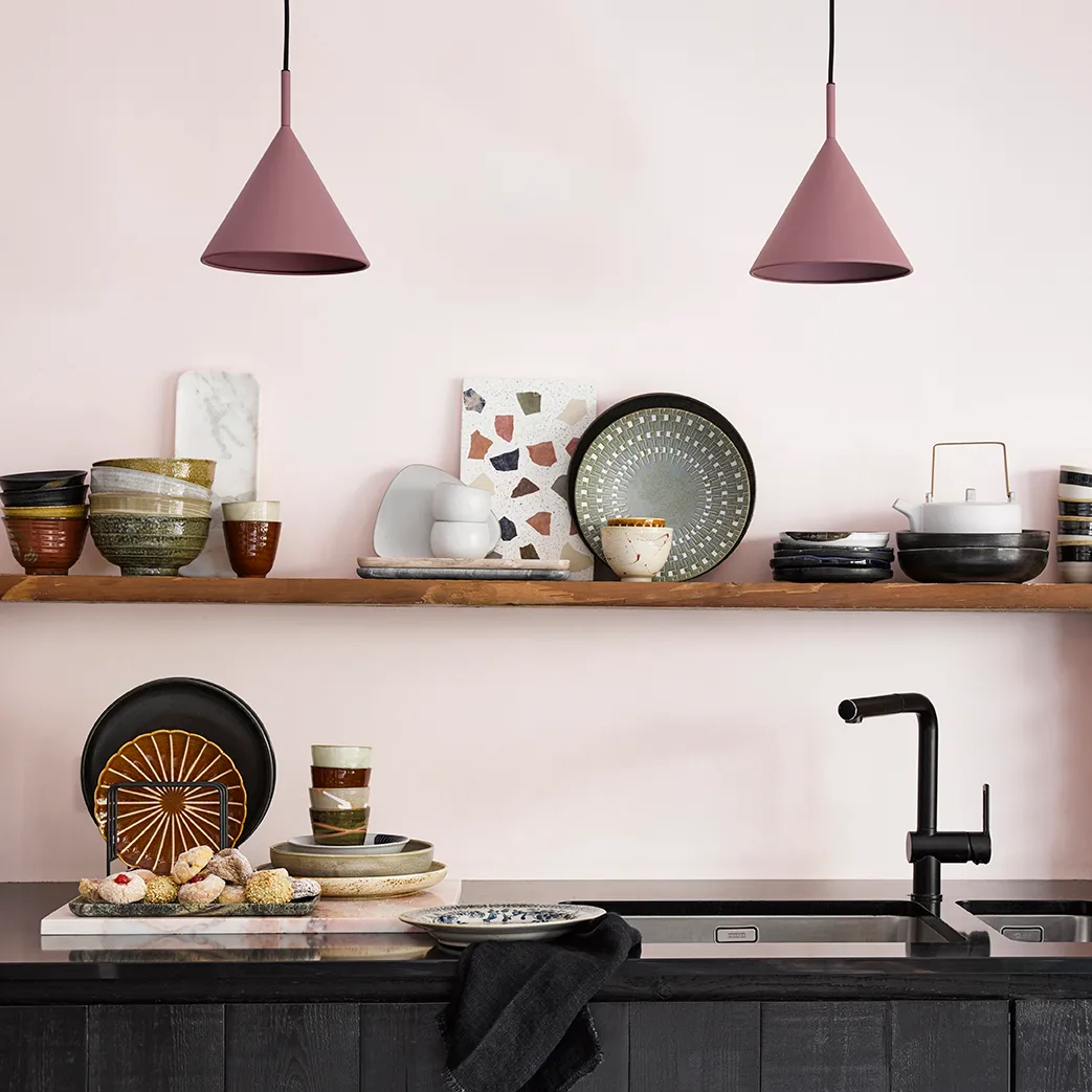 HKliving marmorbrett 30x12 cm, Hvit-grønn-rosa HKliving