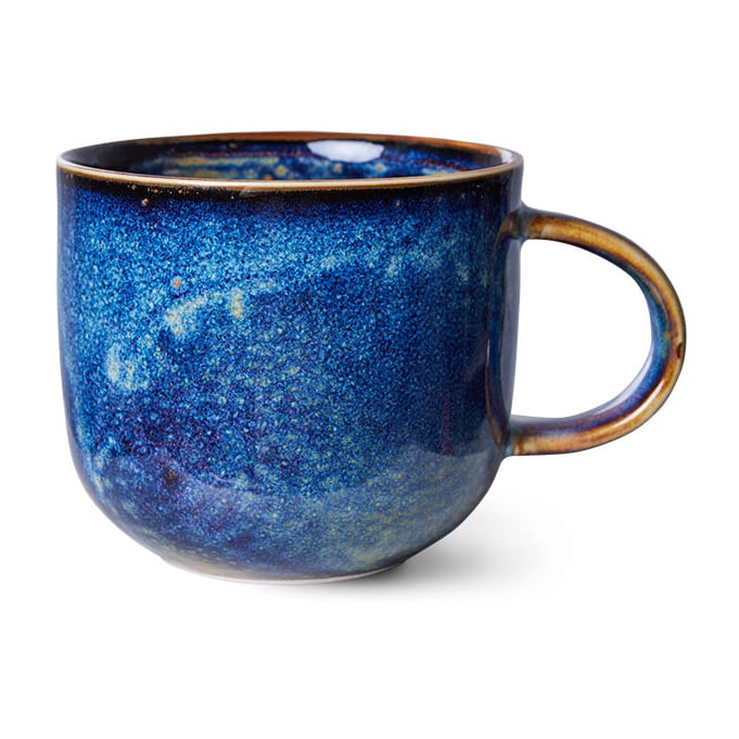 HKliving Home Chef kopp med hank 32 cl Rustic blue