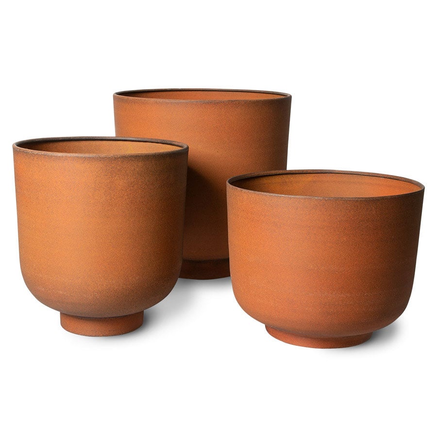 HKliving Metallpotte sett av 3 Ginger
