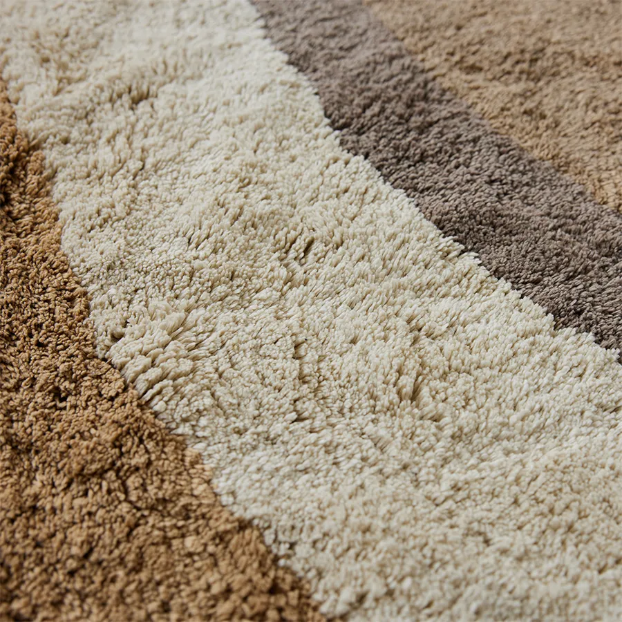 Natural waves baderomsteppe Ø 120 cm, Natural multicolours HKliving