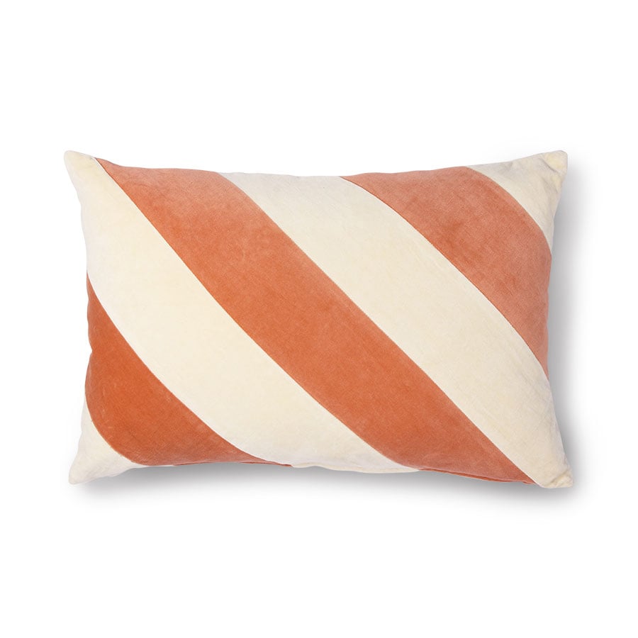 HKliving Pute Stripete 40x60 cm Peach-cream