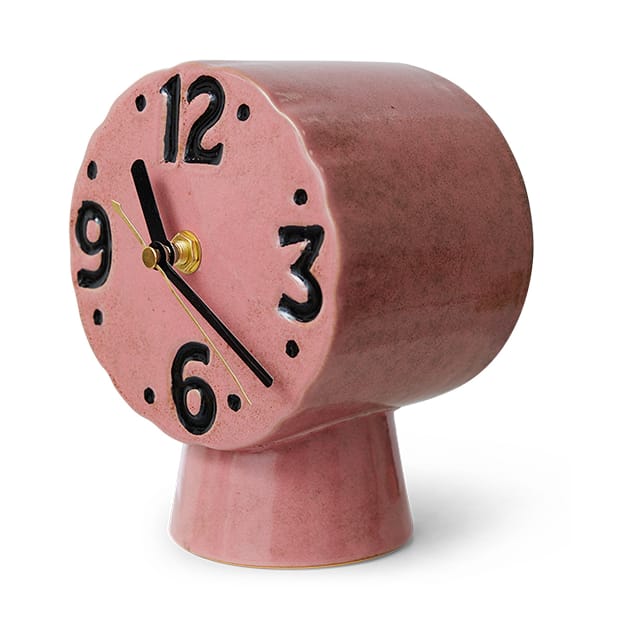 Retro keramikkklokke 16,2 cm, Pink HKliving