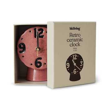 Retro keramikkklokke 16,2 cm - Pink - HKliving