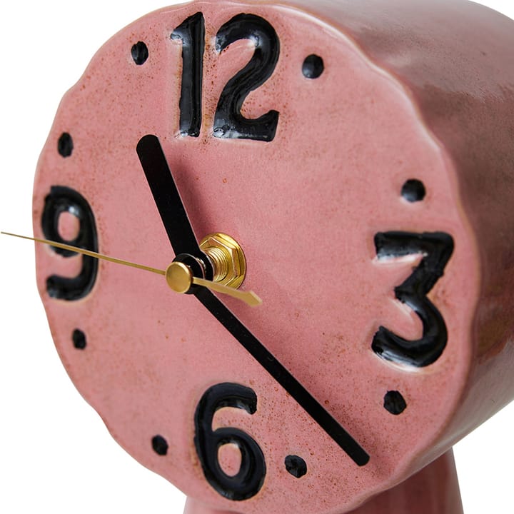 Retro keramikkklokke 16,2 cm, Pink HKliving