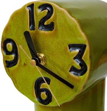Retro keramikkklokke 18 cm - Olive - HKliving