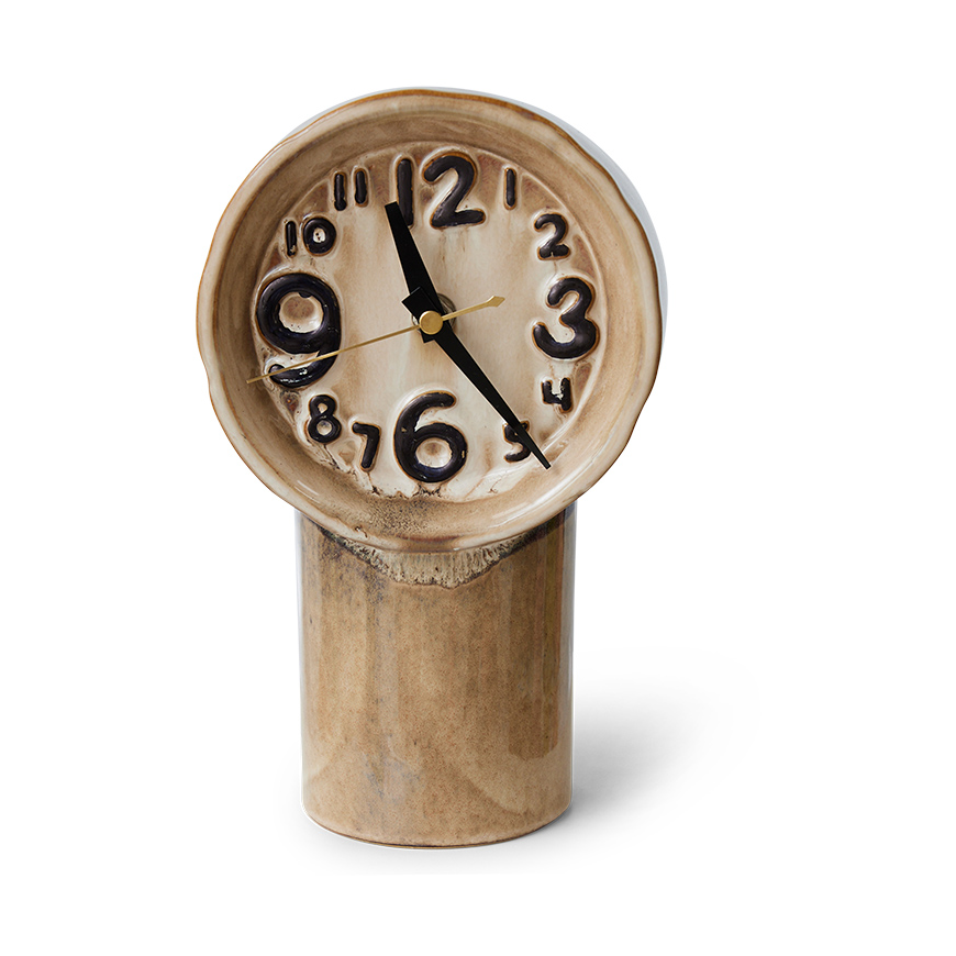 HKliving Retro keramikkklokke 23,5 cm Cream
