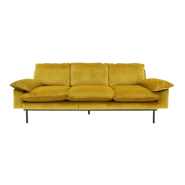 Retro sofa 3-seter - ogra (gul) - HKliving
