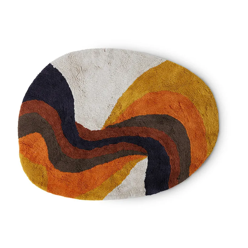 Retro swirl baderomsteppe 90 x 120 cm, Retro multicolours HKliving