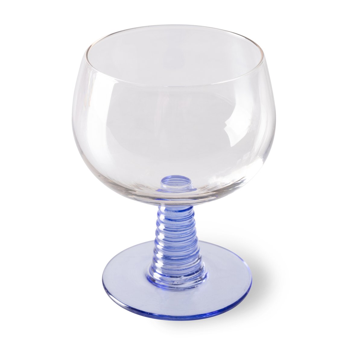 HKliving Swirl vinglass lav Blå