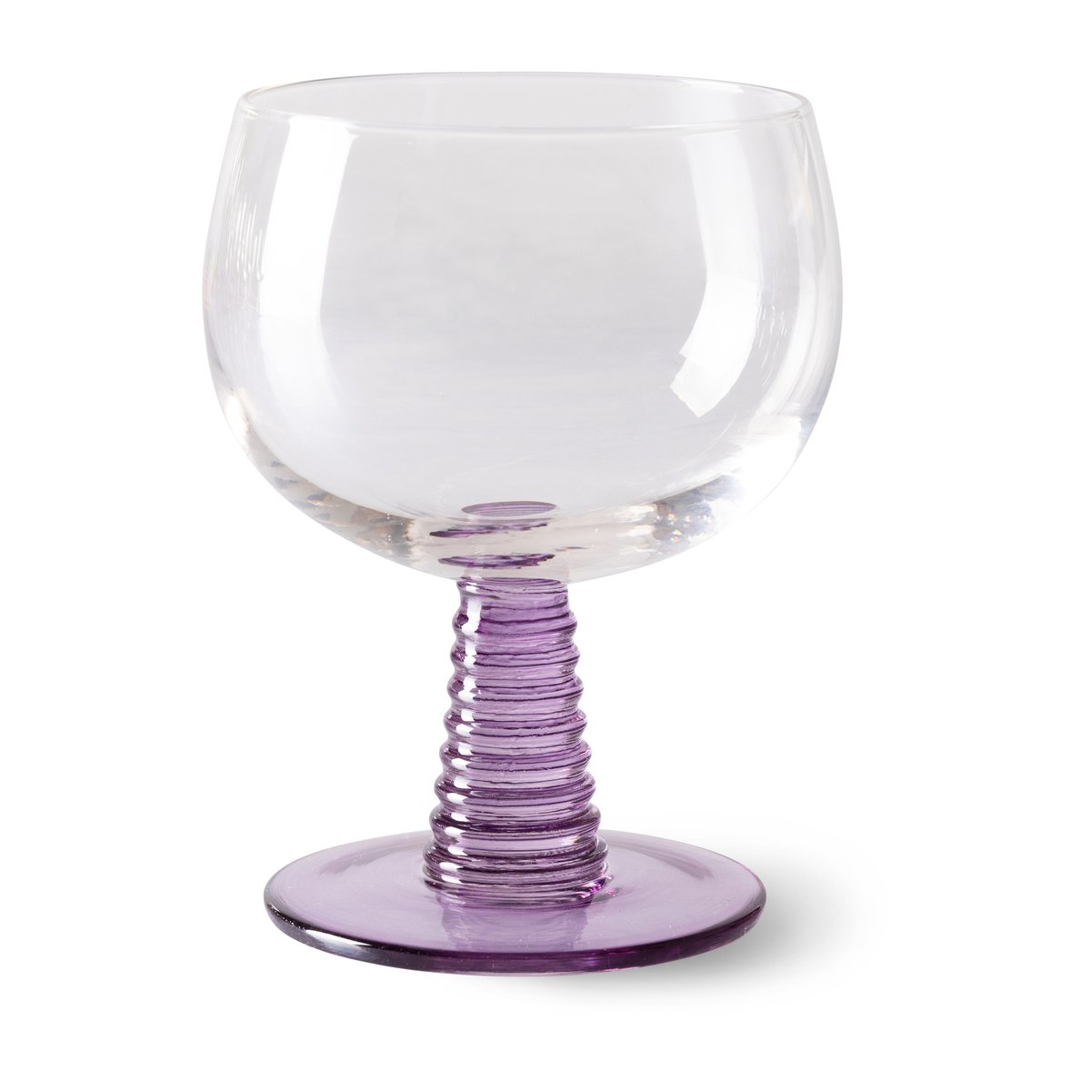HKliving Swirl vinglass lav Lilla