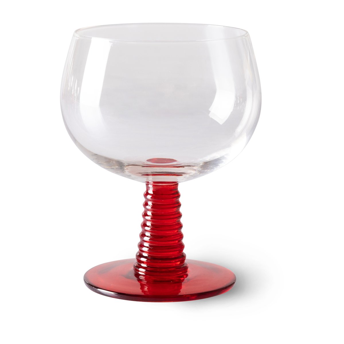 HKliving Swirl vinglass lav Rød