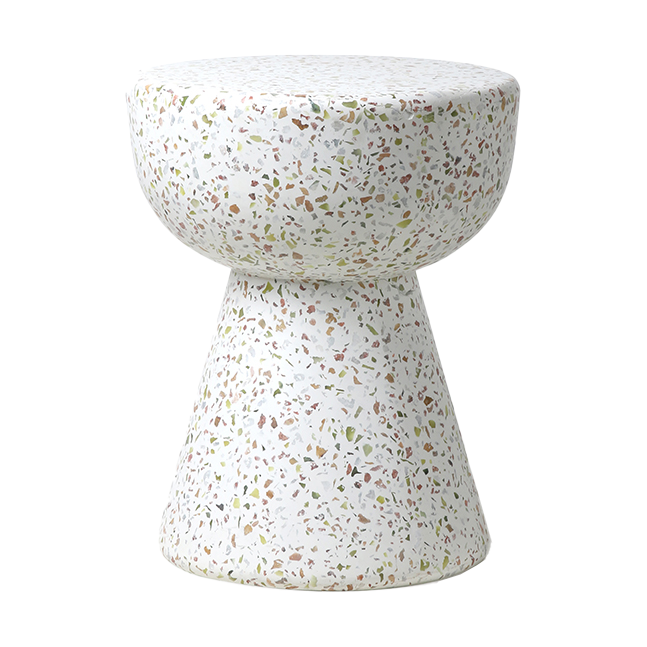HKliving Terrazzo sidebord Ø35 cm Terrazzo multicolour