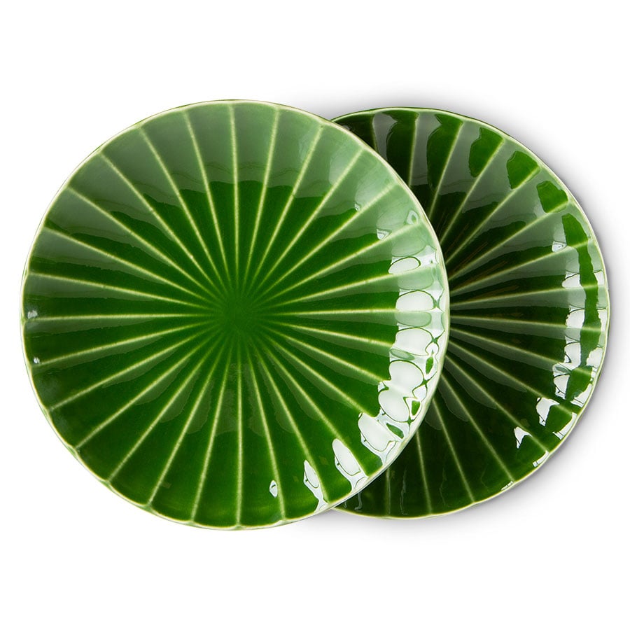 HKliving The Emeralds asjett 2-pakning Ø21,6 cm Grønn