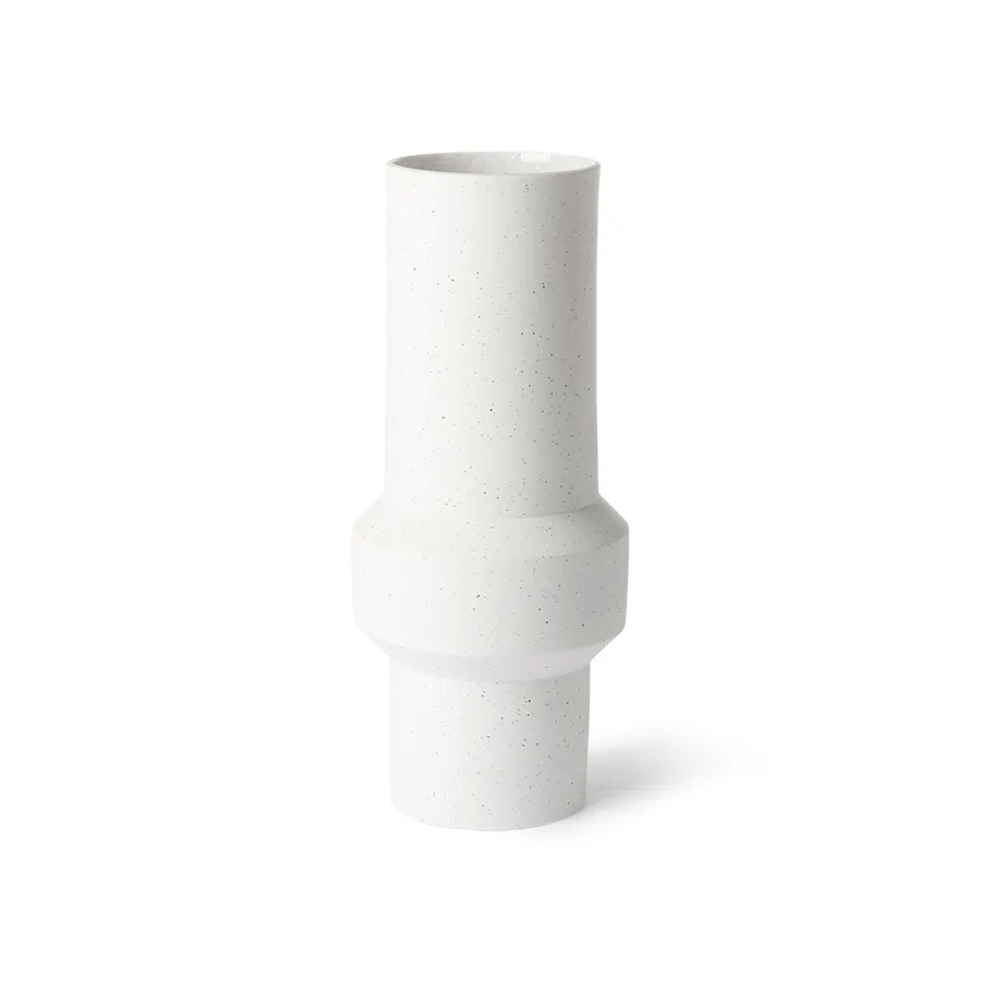 Vase rett M Ø13x32 cm, Hvit HKliving