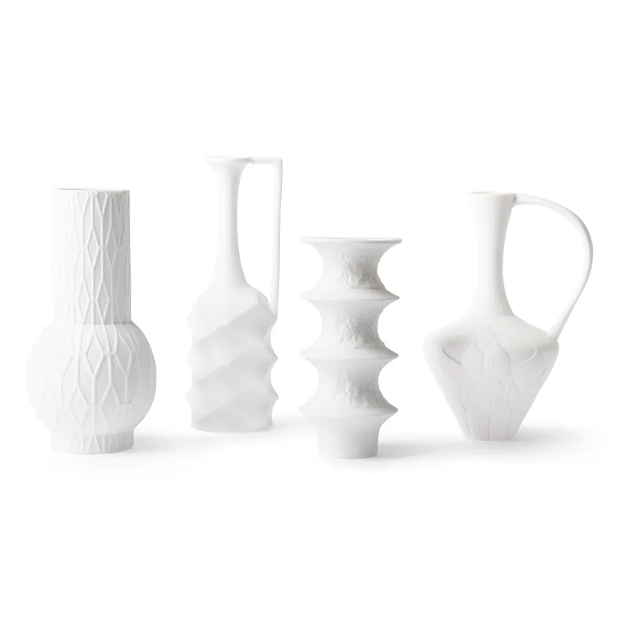 Vaser 4-pakning 19-25 cm, Matt hvit HKliving