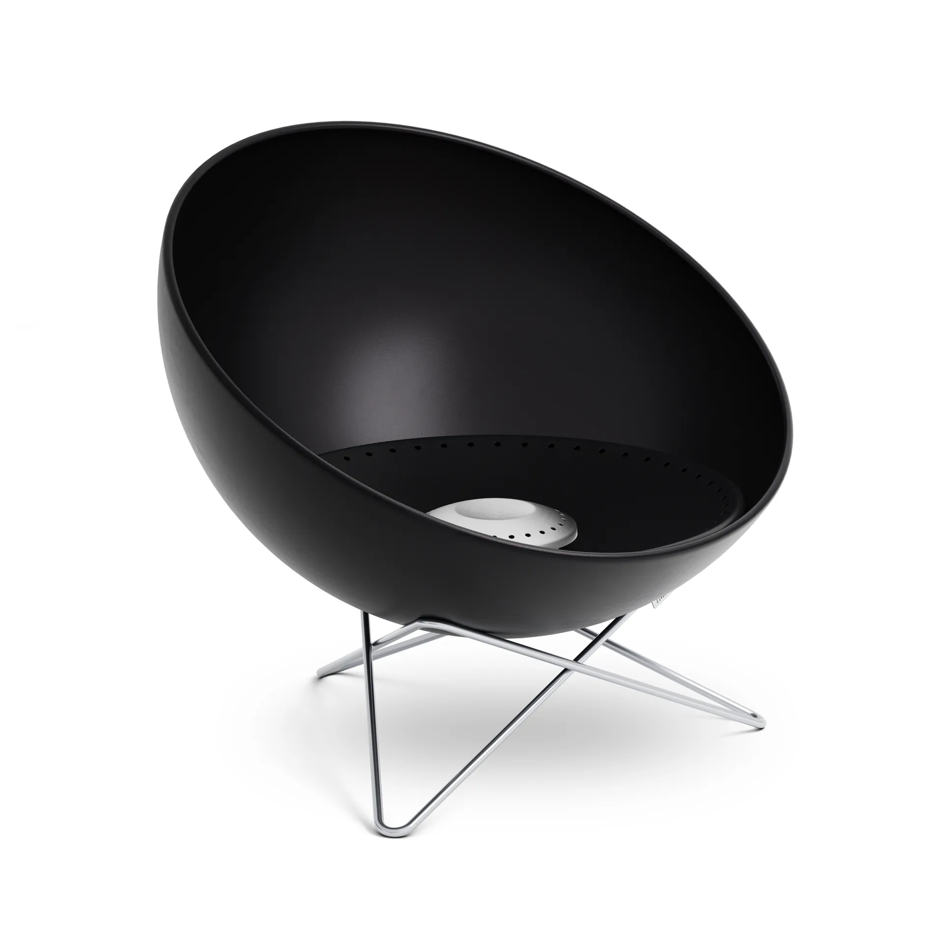 BOWL 57 ildsted, Svart-sølv, stjernestativ Höfats