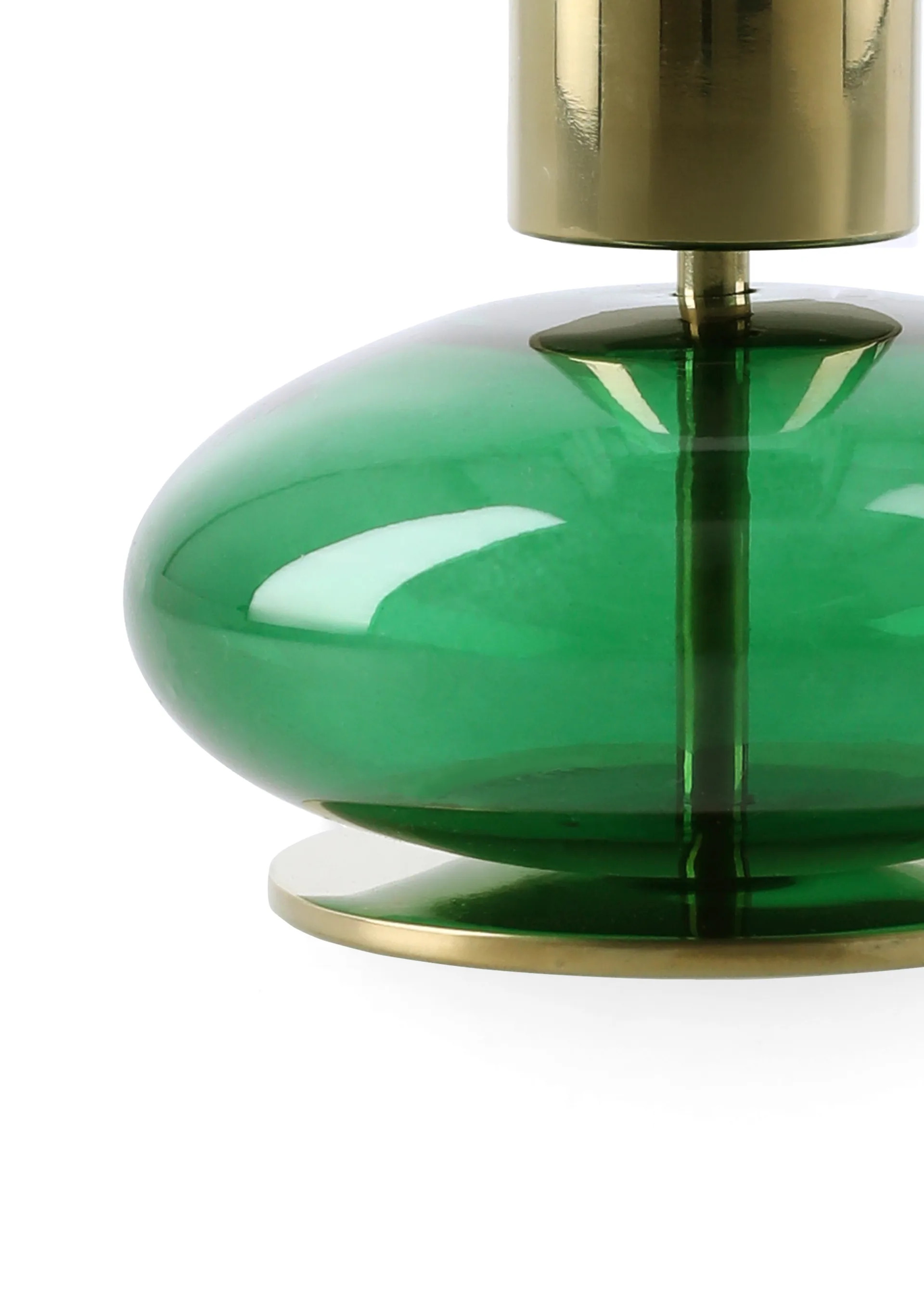 Bubble lysestake 8 cm, Grønn Holmegaard