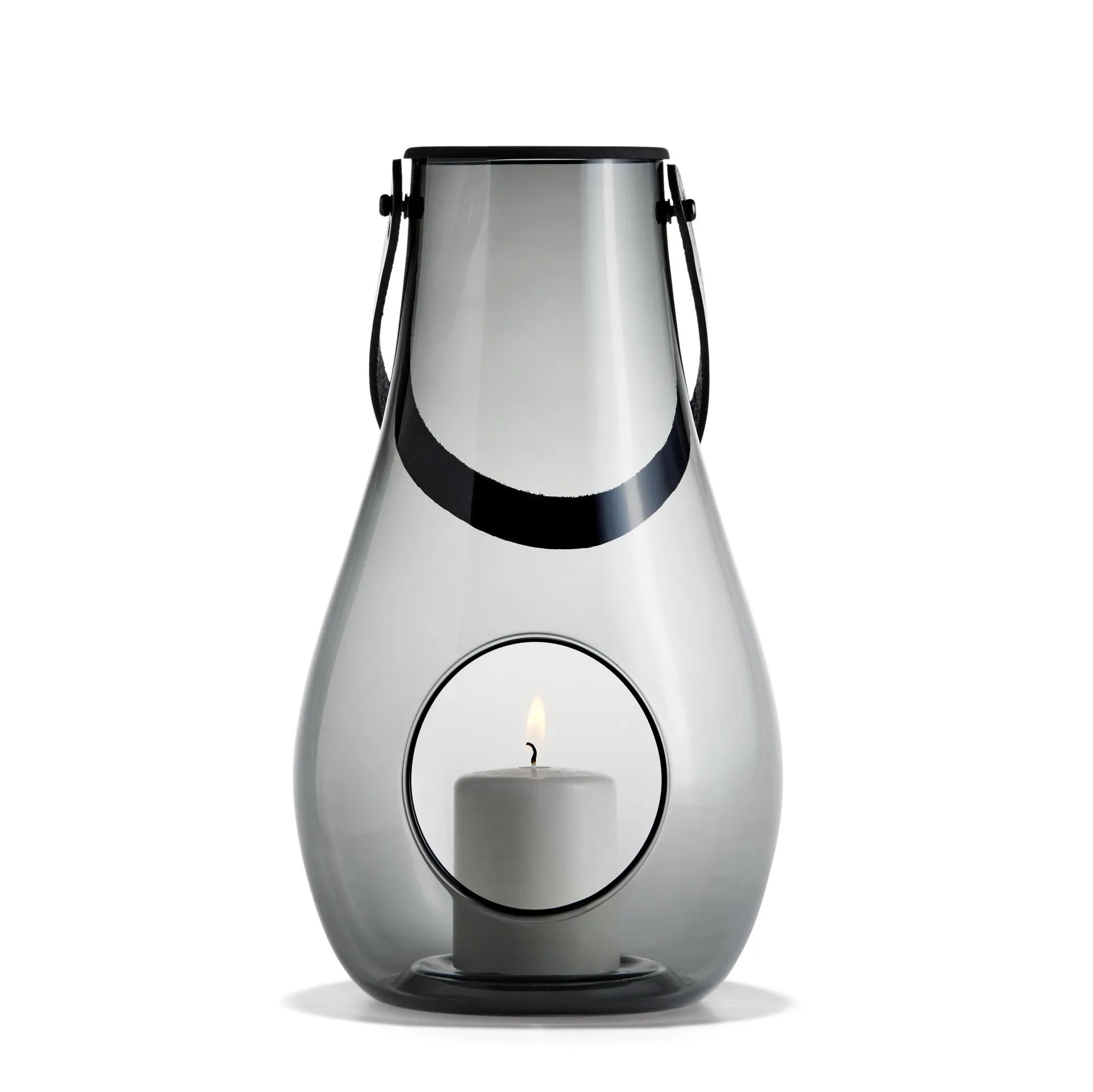Design With Light Telysholder smoke, 29 cm Holmegaard
