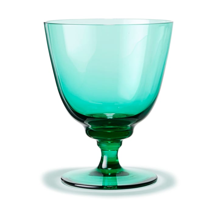 Flow glass på fot 35 cl, Emerald green Holmegaard