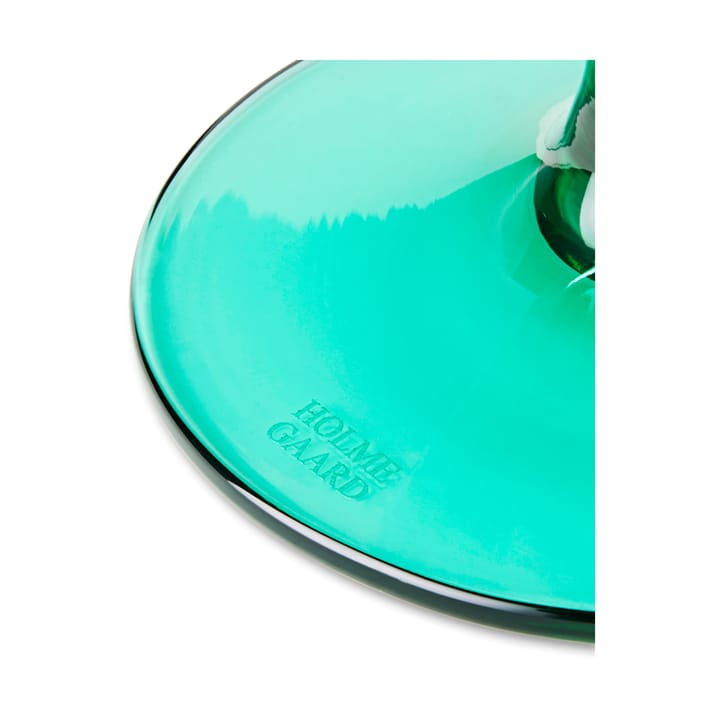 Flow glass på fot 35 cl, Emerald green Holmegaard