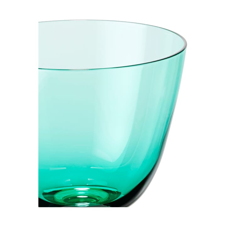 Flow glass på fot 35 cl, Emerald green Holmegaard