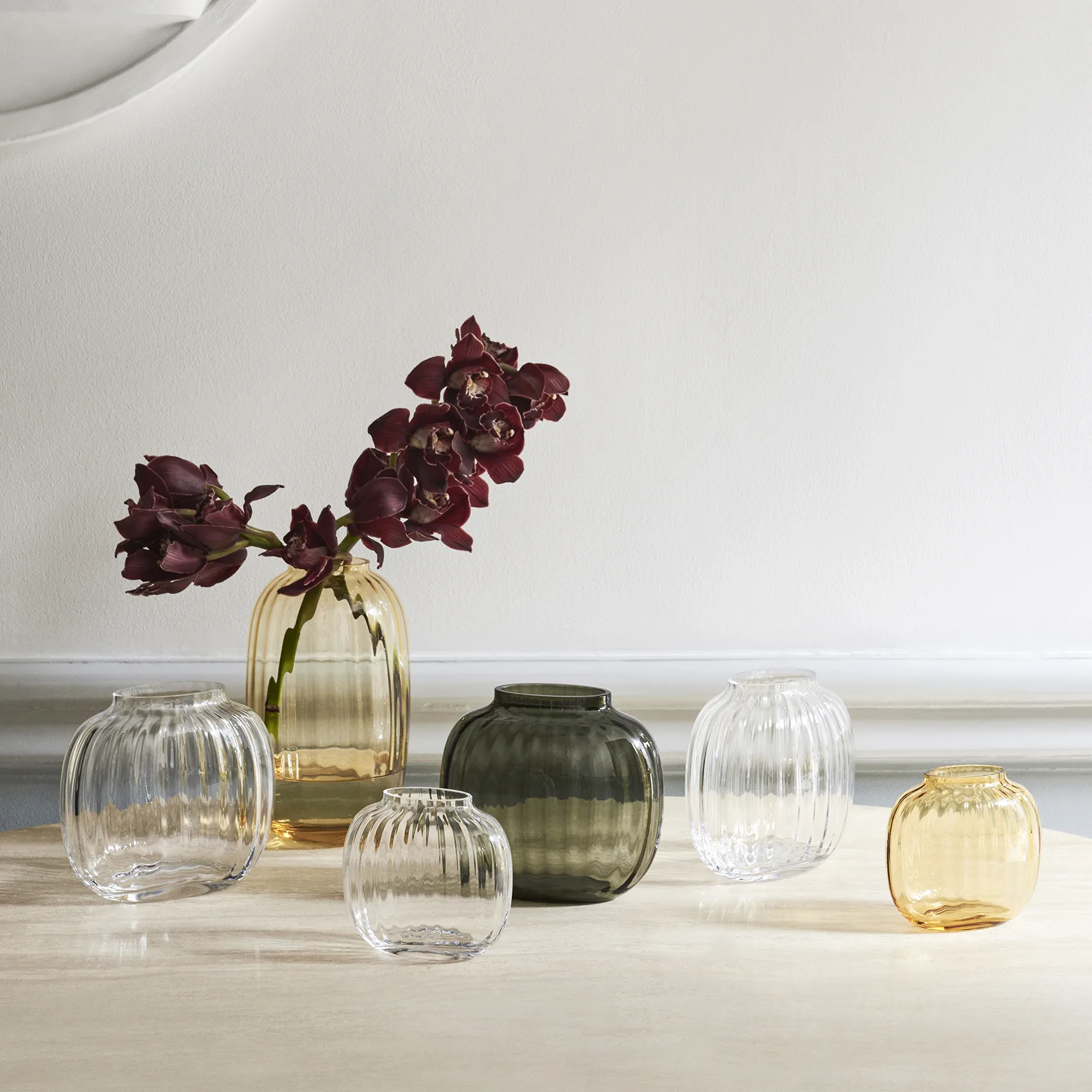 Primula vase oval 17,5 cm, Klar Holmegaard