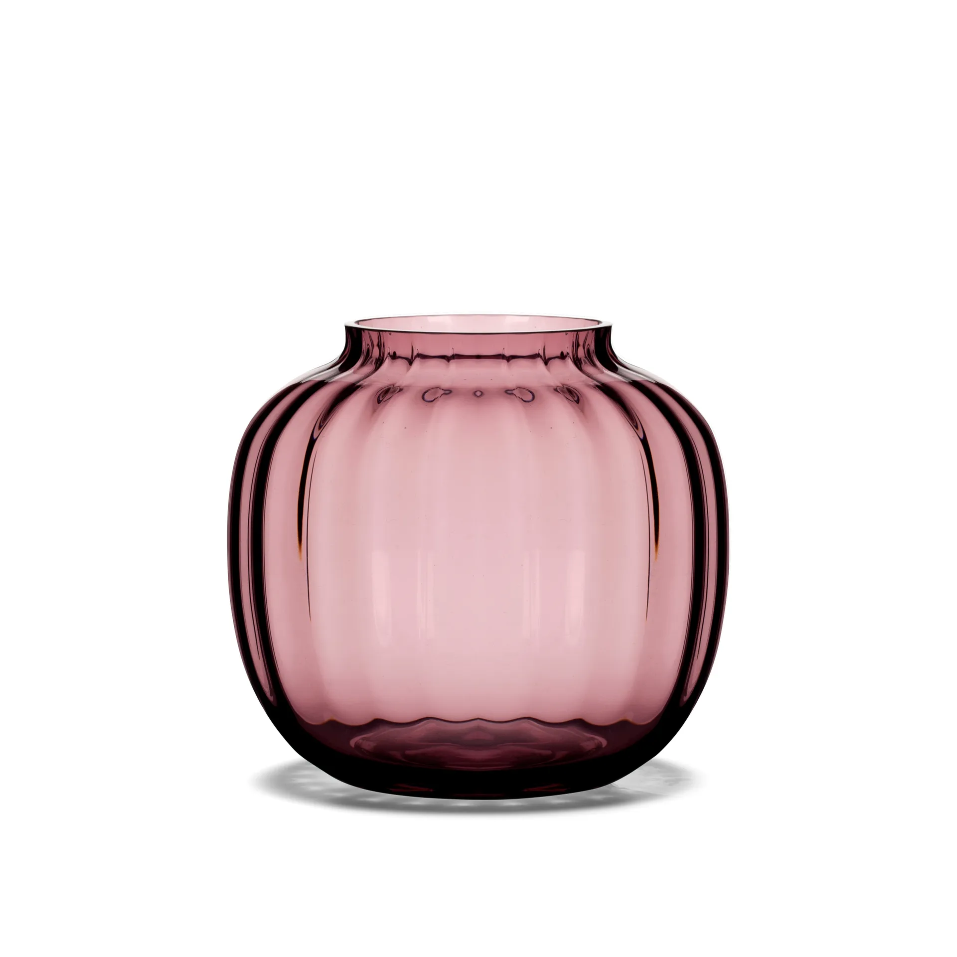 Primula vase, plomme (rød), rund Holmegaard