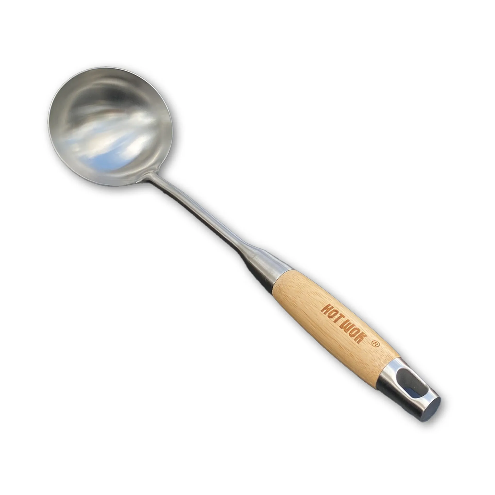 Hot Wok wokslev 36 cm, Rostfritt stål-bambus Hot Wok