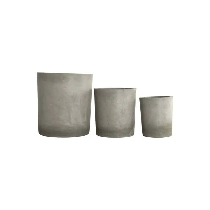 Ave potte 3-pakning - Cement - House Doctor