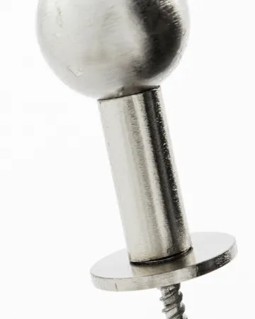 Ball krok 2-pakk - Sølvfinish, Ø4x2 cm - House Doctor