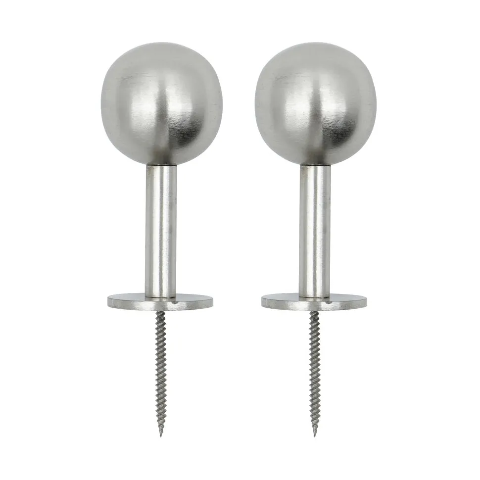 Ball krok 2-pakk, Sølvfinish, Ø8x4 cm House Doctor