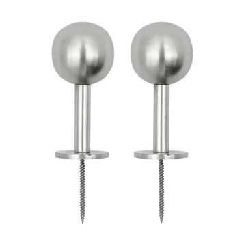 Ball krok 2-pakk - Sølvfinish, Ø8x4 cm - House Doctor