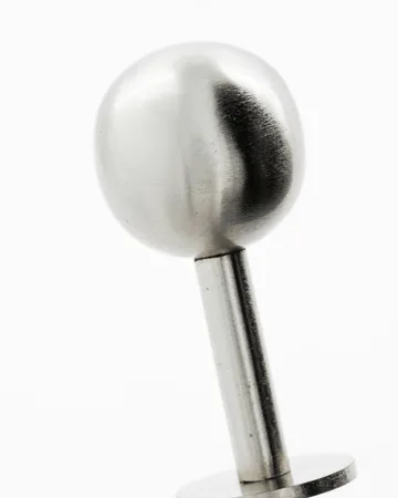 Ball krok 2-pakk - Sølvfinish, Ø8x4 cm - House Doctor
