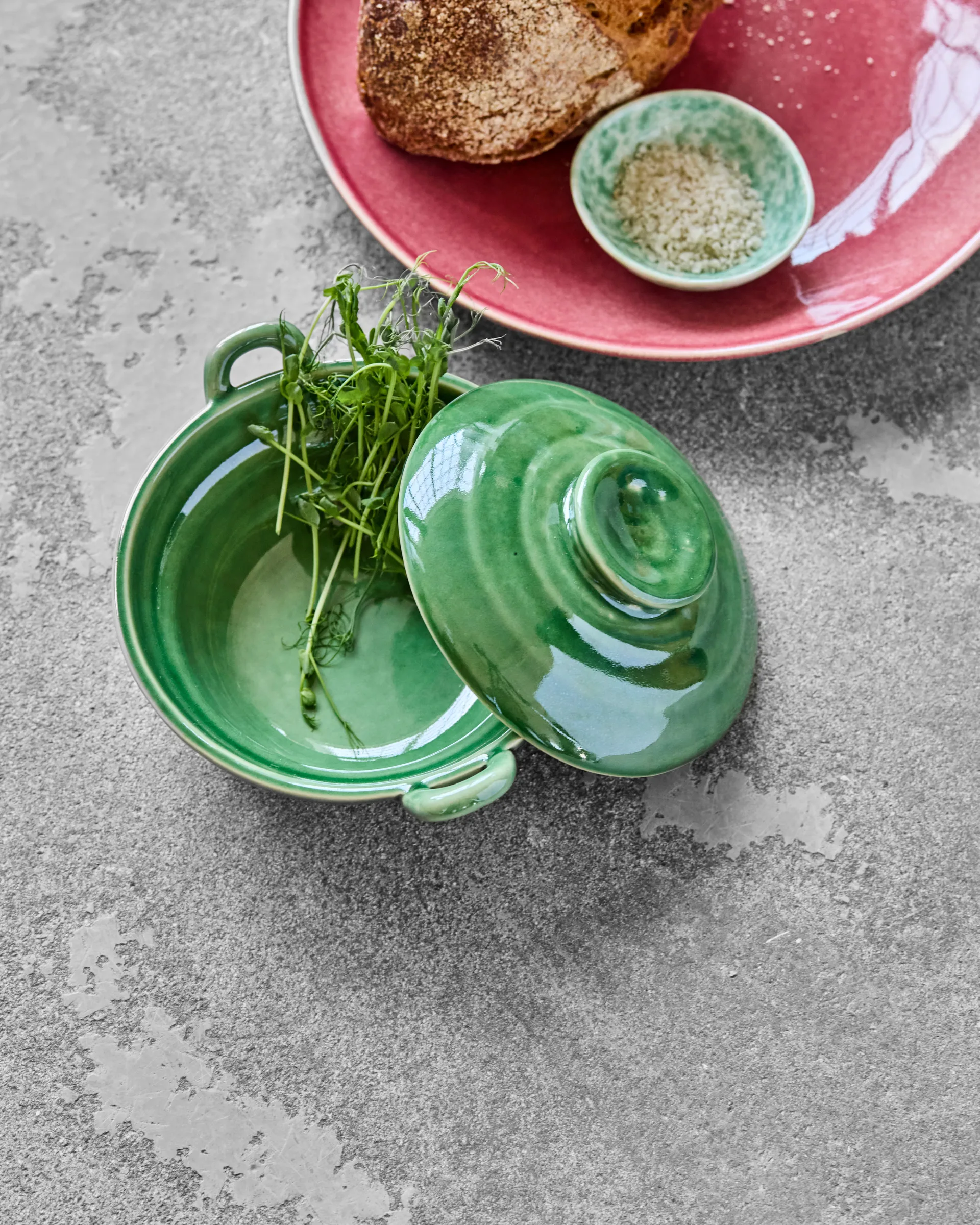 Diva krukke med lokk, Grønn House Doctor