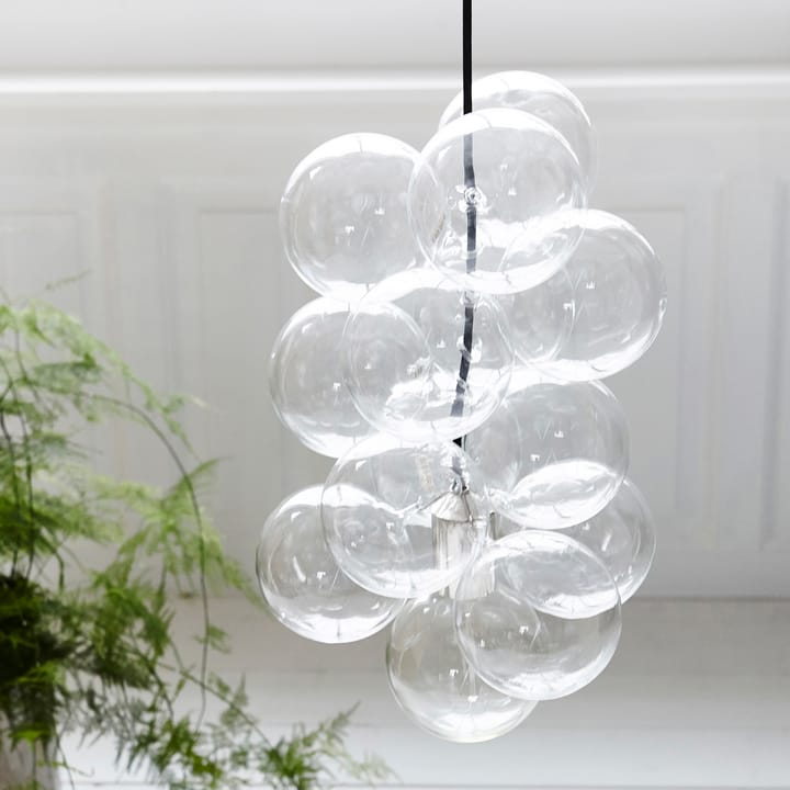 DIY lampe, pendel 12 glasskuler House Doctor